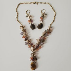 Necklace and Earring Set Perfect Autumn Colors
